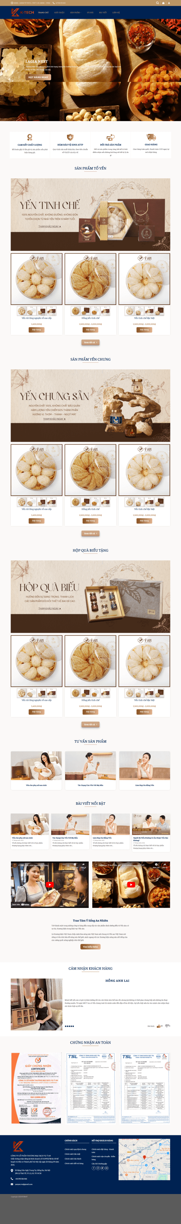 WEBSITE BÁN YẾN SÀO