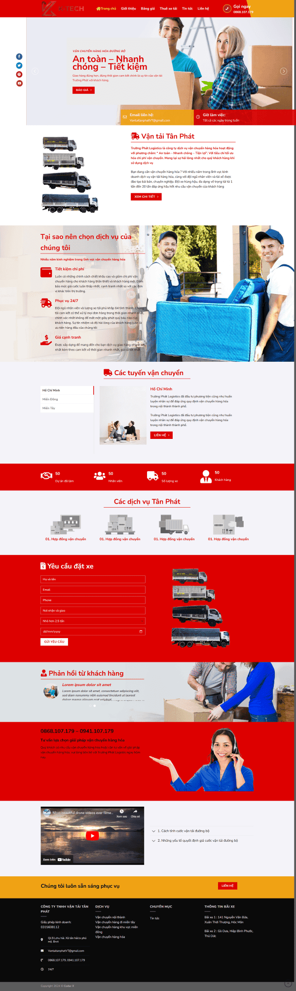 WEBSITE KINH DOANH VẬN TẢI