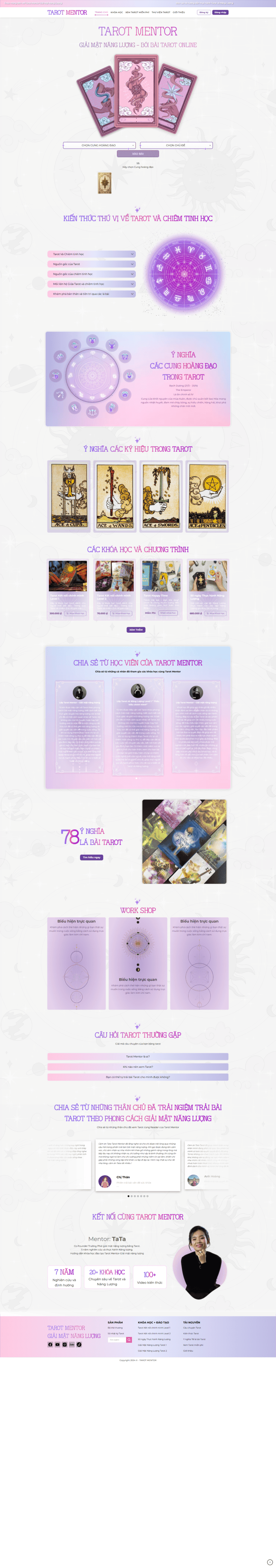 WEBSITE KHÓA HỌC TAROT