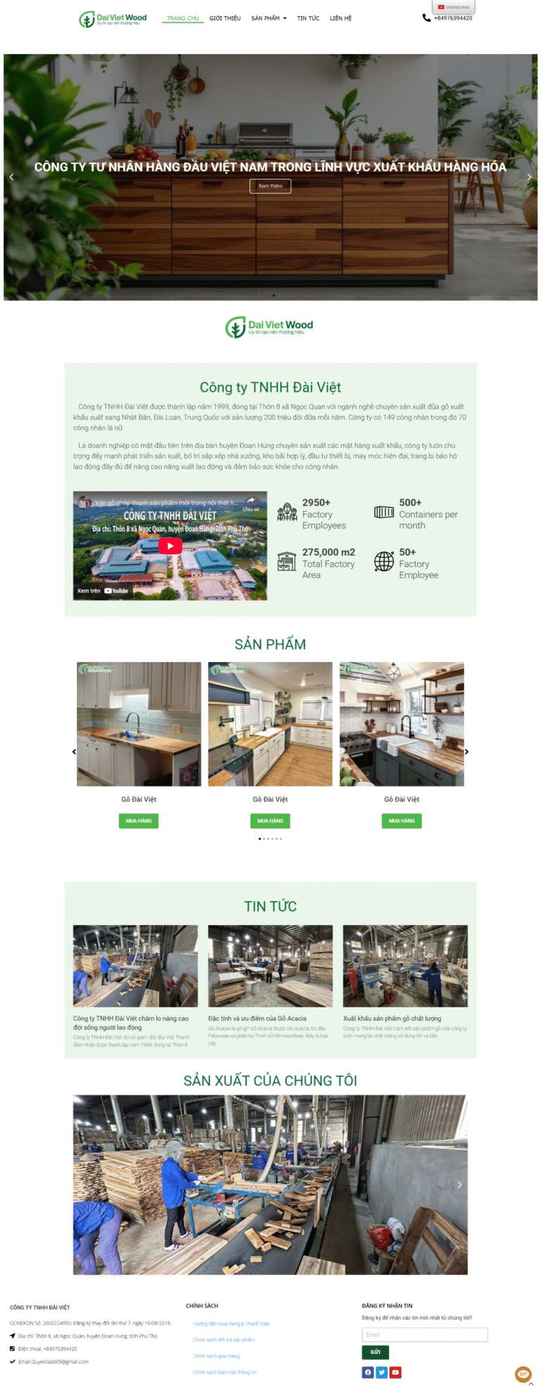 WEBSITE NỘI THẤT GỖ CAO CẤP