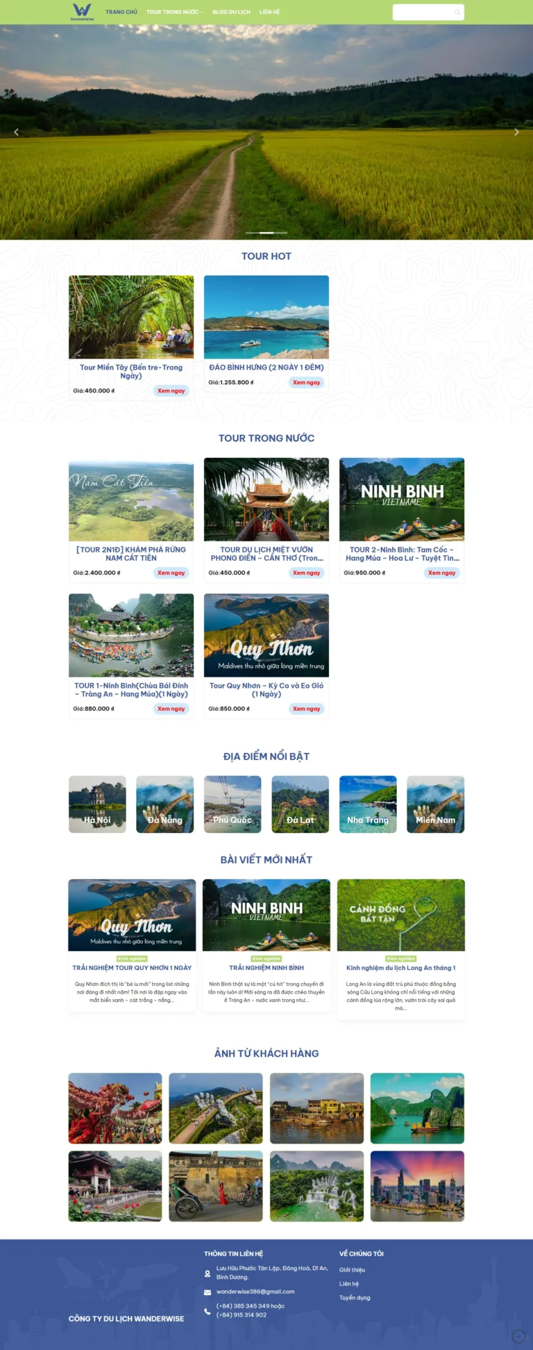 WEBSITE TOUR DU LỊCH