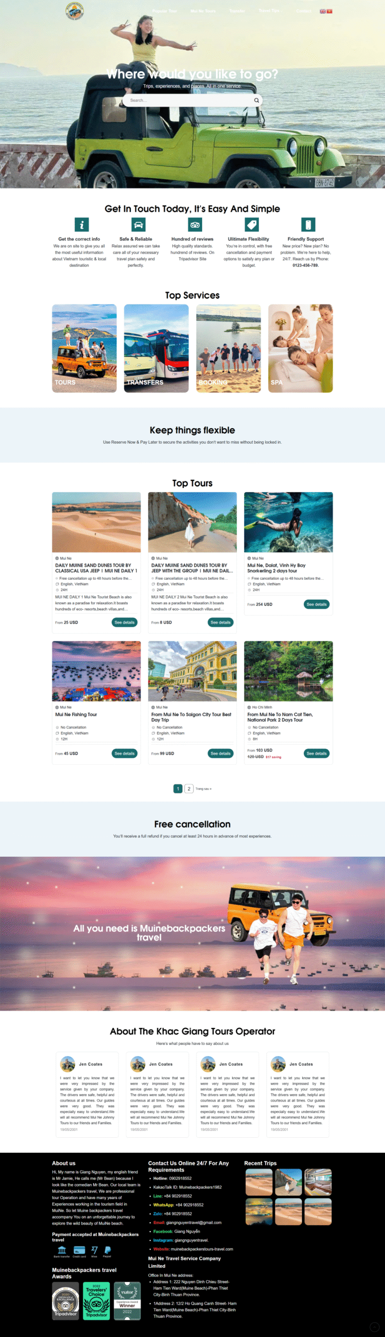 WEBSITE TOUR DU LỊCH #2