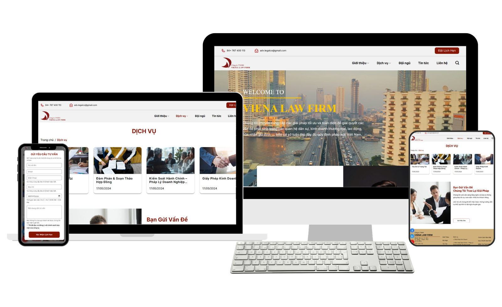 Giao diện Viena Law Firm