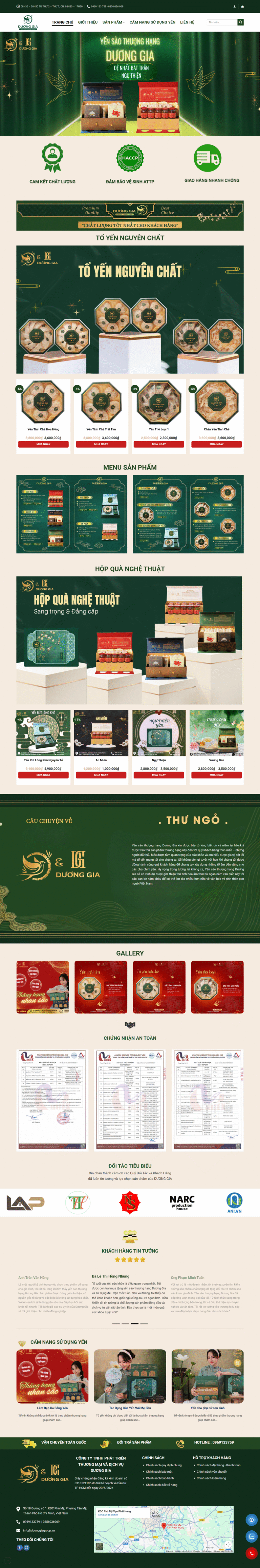 WEBSITE BÁN YẾN