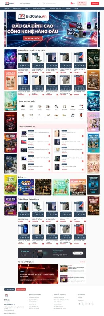 WEBSITE NỀN TẢNG ĐẤU THẦU
