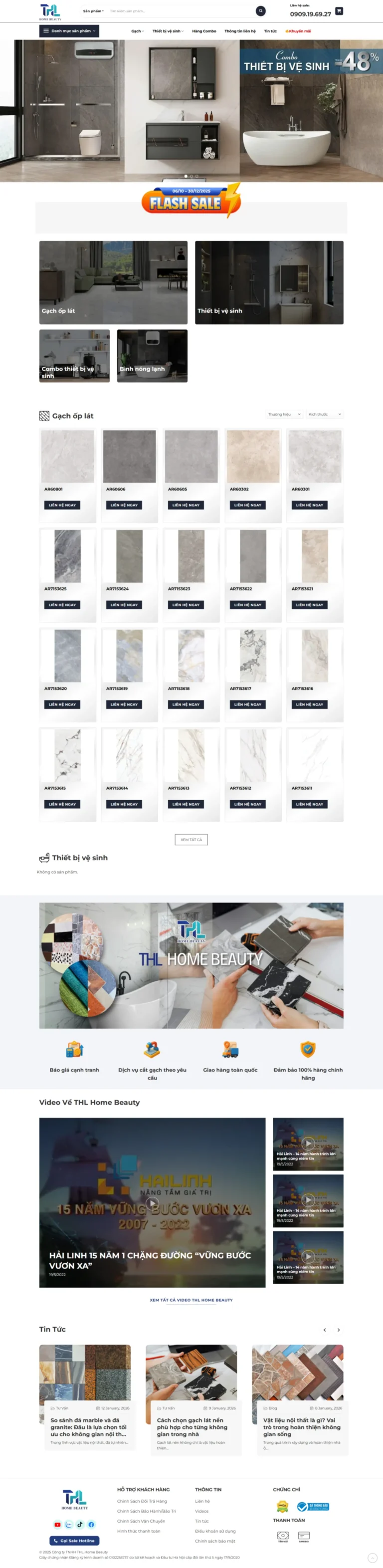 WEBSITE BÁN HÀNG NỘI THẤT HOME BEAUTY