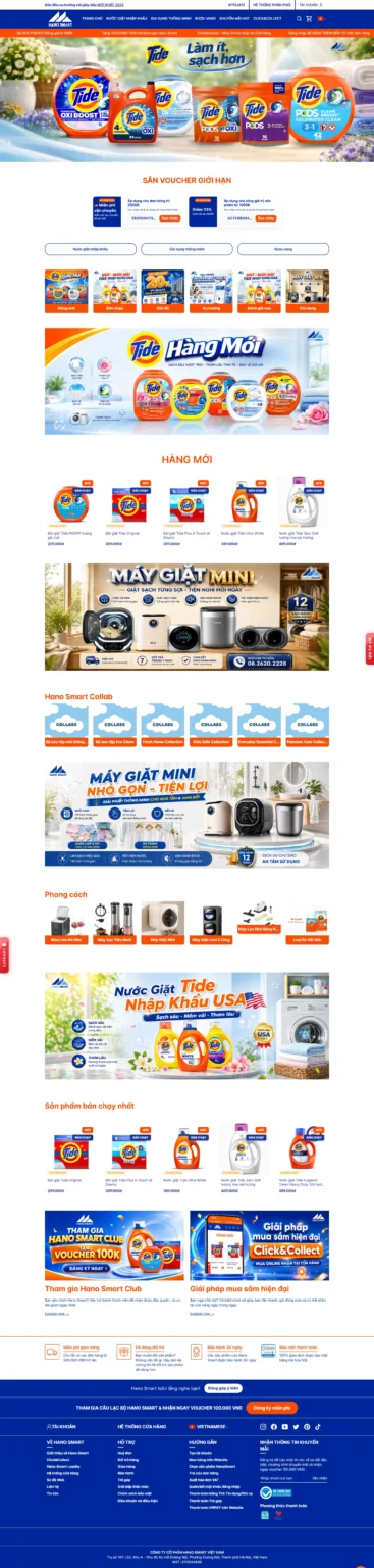 WEBSITE BÁN GIA DỤNG THÔNG MINH HANO SMART